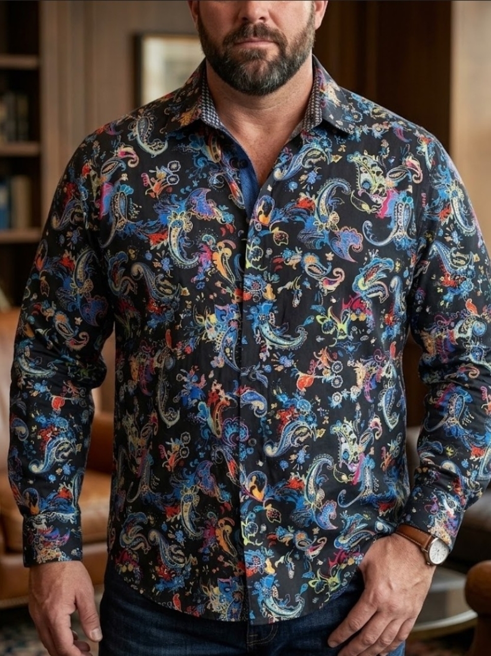 Robert Graham Electric Reef Button-Front Shirt